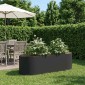 vidaXL Υψωμένο Κρεβάτι Κήπου Μαύρο 140 x 40 x 40 εκ Ατσάλι