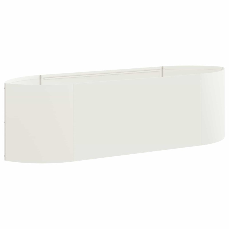vidaXL Υψωμένο Κρεβάτι Κήπου Λευκό 140 x 40 x 40 εκ Ατσάλι