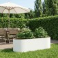 vidaXL Υψωμένο Κρεβάτι Κήπου Λευκό 140 x 40 x 40 εκ Ατσάλι