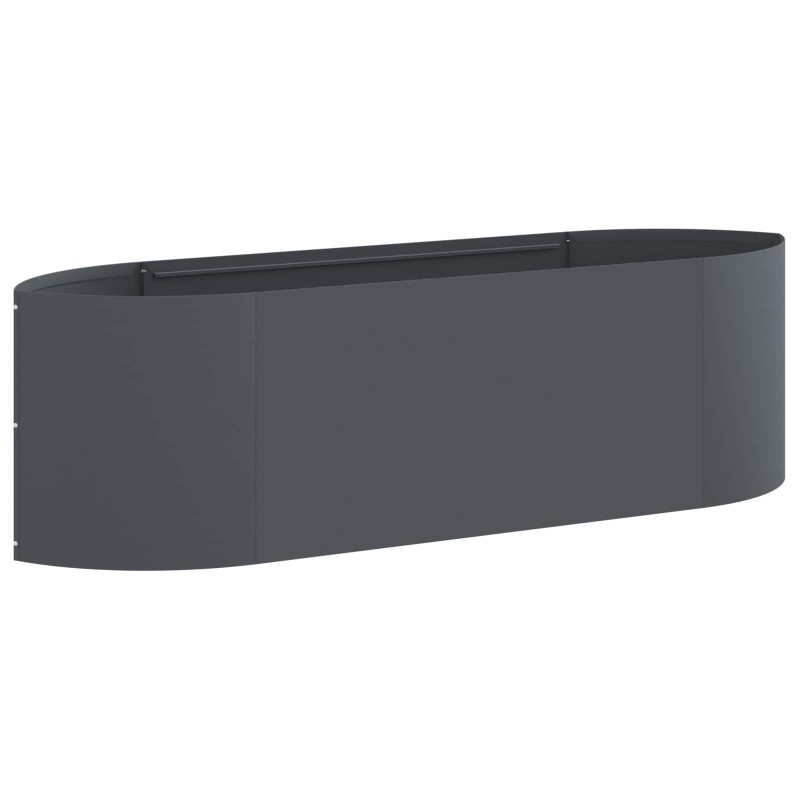 vidaXL Υψωμένο Κρεβάτι Κήπου Ανθρακί 140 x 40 x 40 εκ Ατσάλι