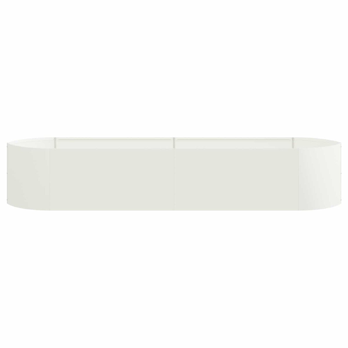 vidaXL Υψωμένο Κρεβάτι Κήπου Λευκό 220 x 40 x 40 εκ Ατσάλι