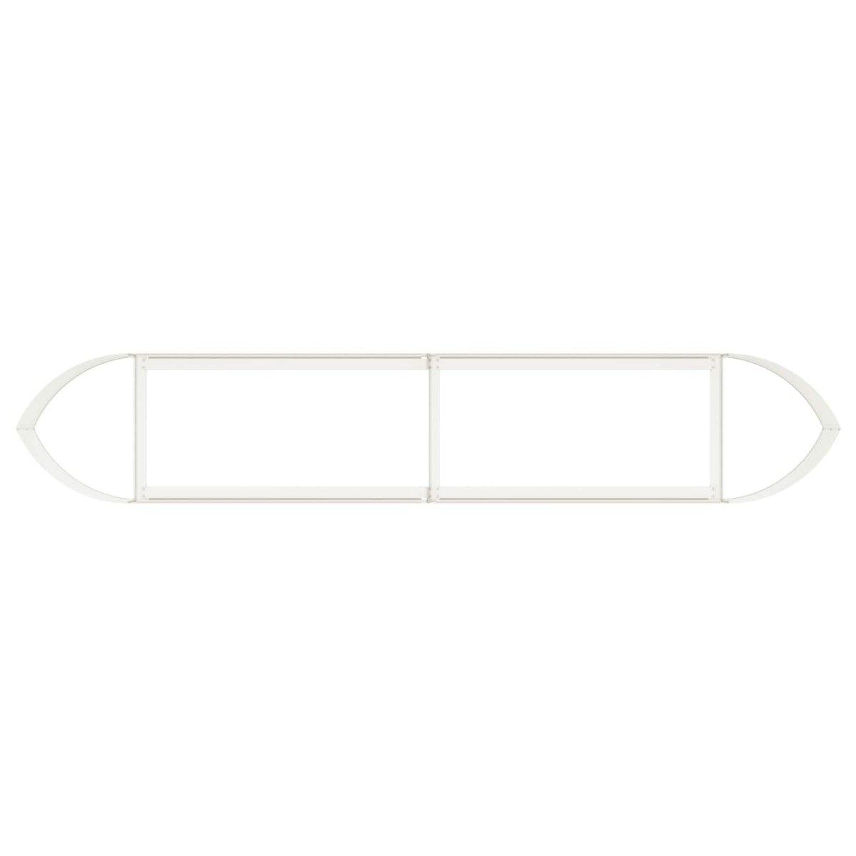 vidaXL Υψωμένο Κρεβάτι Κήπου Λευκό 220 x 40 x 40 εκ Ατσάλι