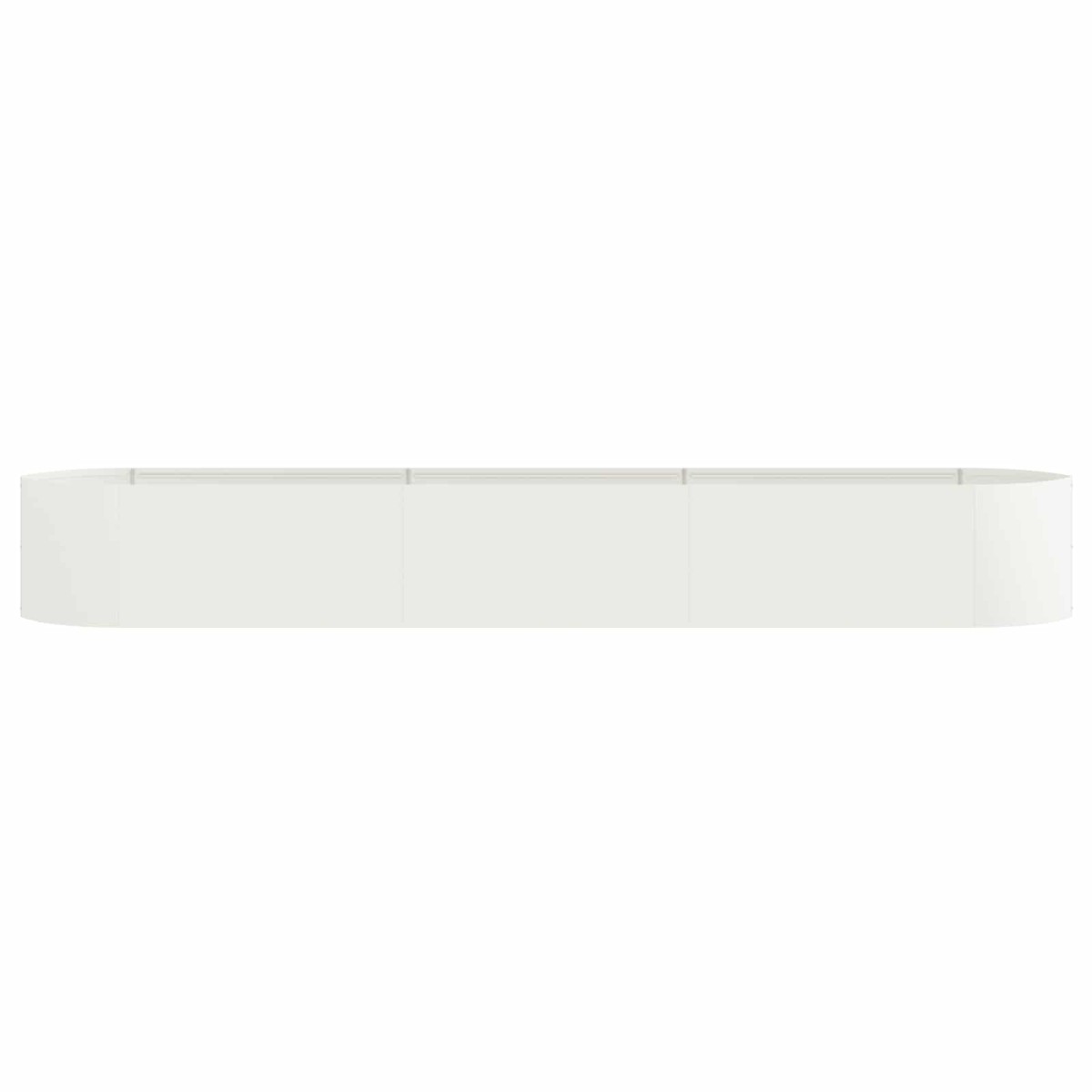 vidaXL Υψωμένο Κρεβάτι Κήπου Λευκό 300 x 40 x 40 εκ Ατσάλι