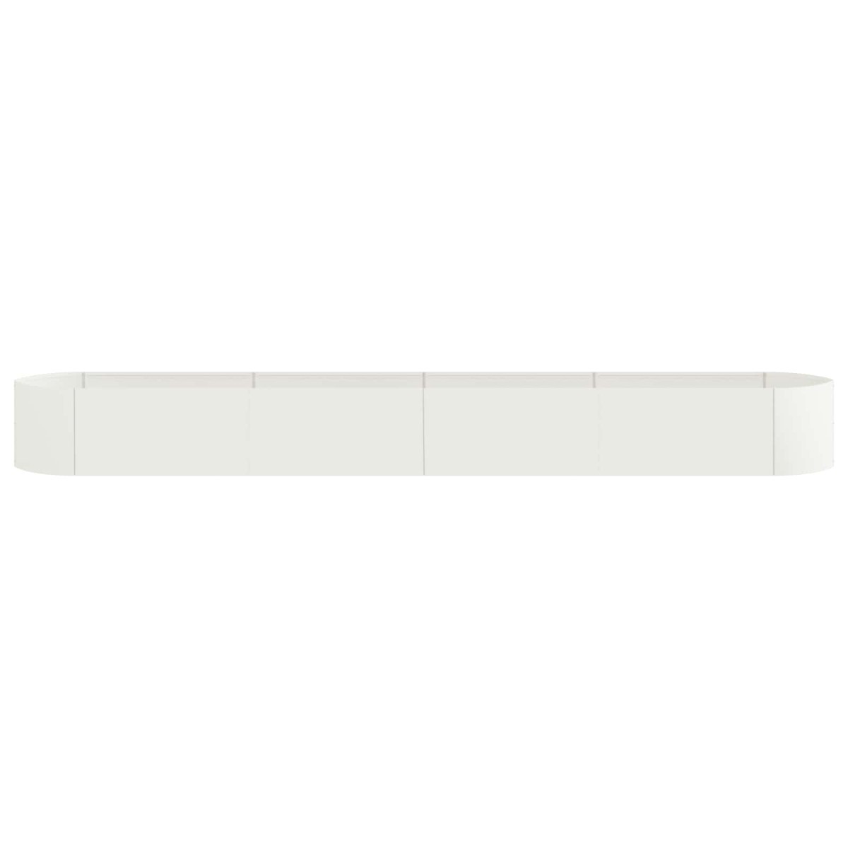vidaXL Υψωμένο Κρεβάτι Κήπου Λευκό 380 x 40 x 40 εκ Ατσάλι