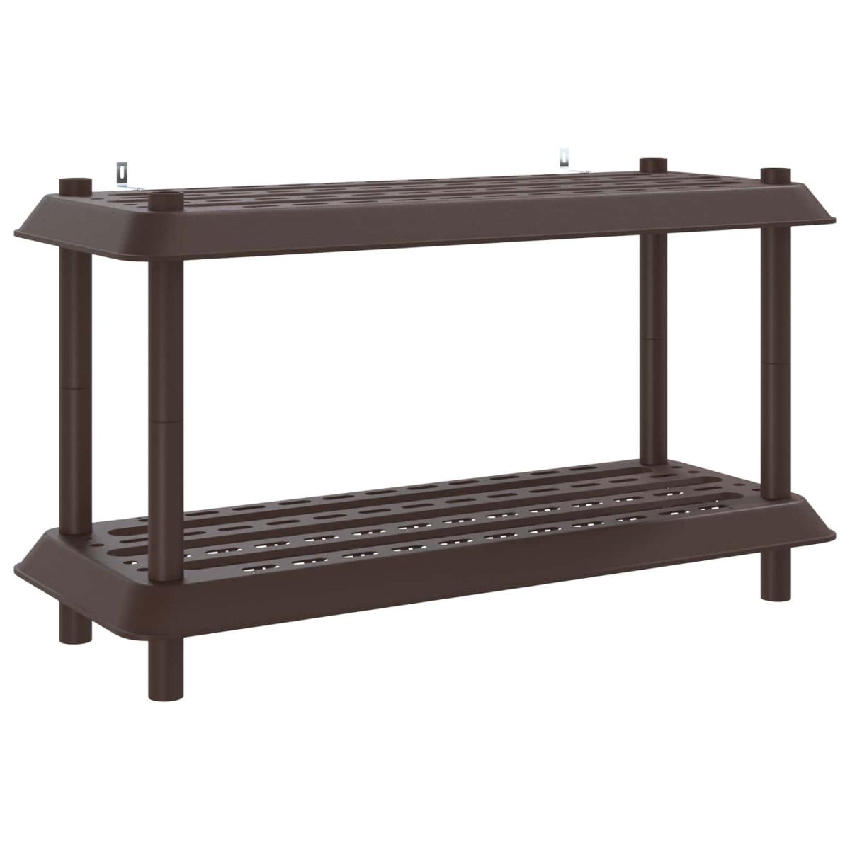 vidaXL Μονάδα Ραφιού 2 επίπεδα 100 x 40 x 55,5 εκ. PP Καφέ