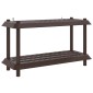 vidaXL Μονάδα Ραφιού 2 επίπεδα 100 x 40 x 55,5 εκ. PP Καφέ
