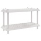 vidaXL Μονάδα Ραφιού 2 επίπεδα 100 x 40 x 55,5 εκ. PP Λευκό
