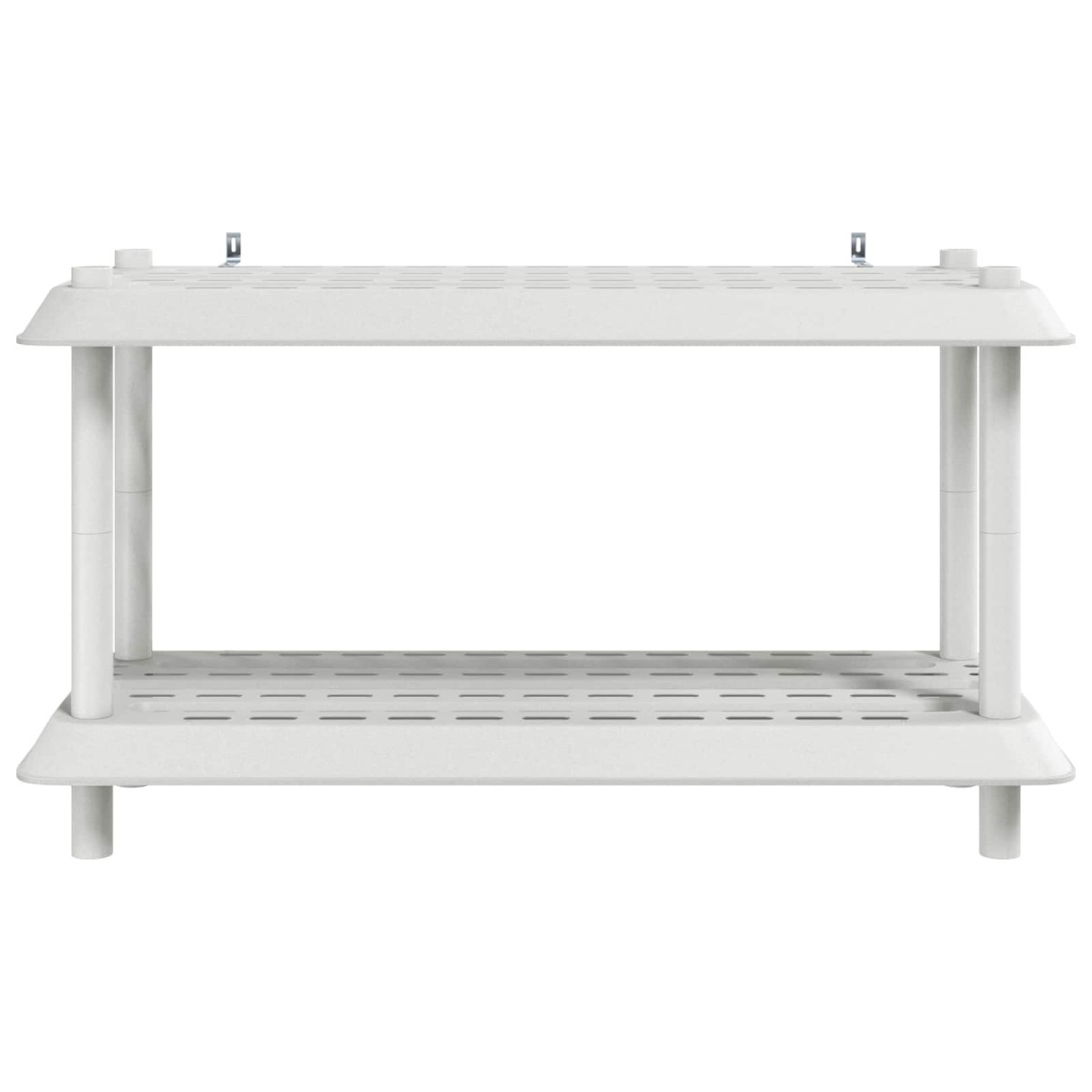 vidaXL Μονάδα Ραφιού 2 επίπεδα 100 x 40 x 55,5 εκ. PP Λευκό