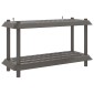 vidaXL Μονάδα Ραφιού 2 επίπεδα 100 x 40 x 55,5 εκ PP Ανοιχτό γκρι