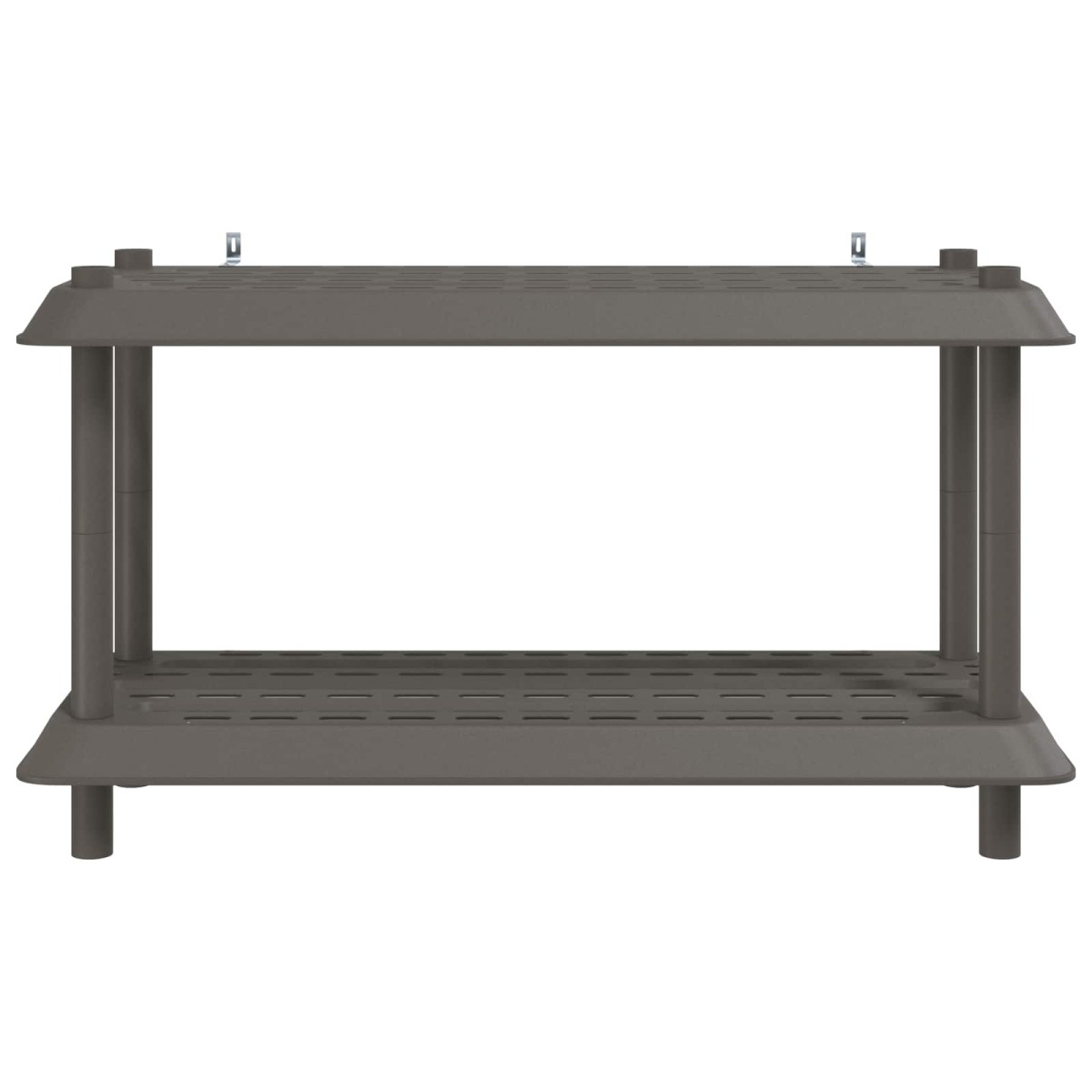 vidaXL Μονάδα Ραφιού 2 επίπεδα 100 x 40 x 55,5 εκ PP Ανοιχτό γκρι