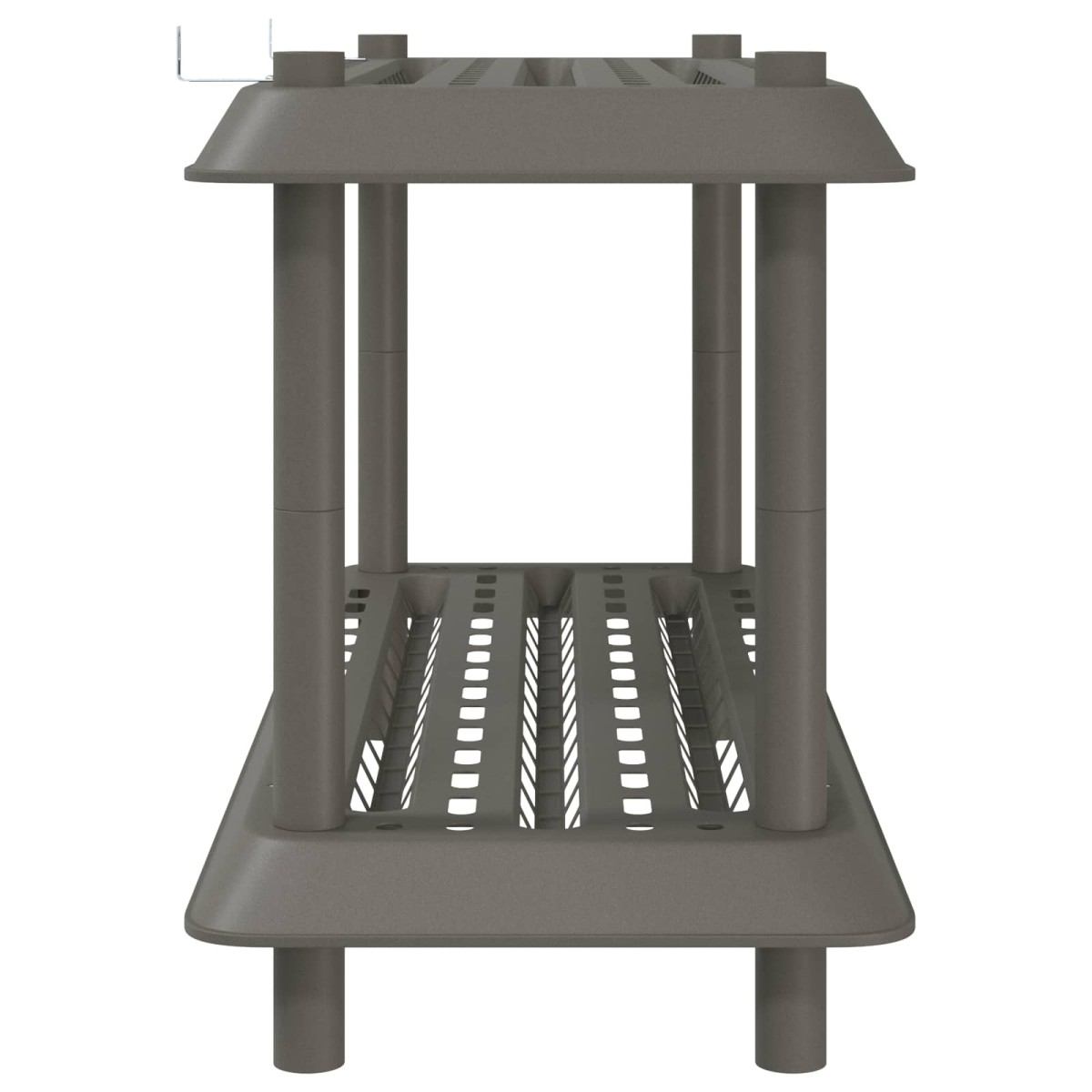 vidaXL Μονάδα Ραφιού 2 επίπεδα 100 x 40 x 55,5 εκ PP Ανοιχτό γκρι