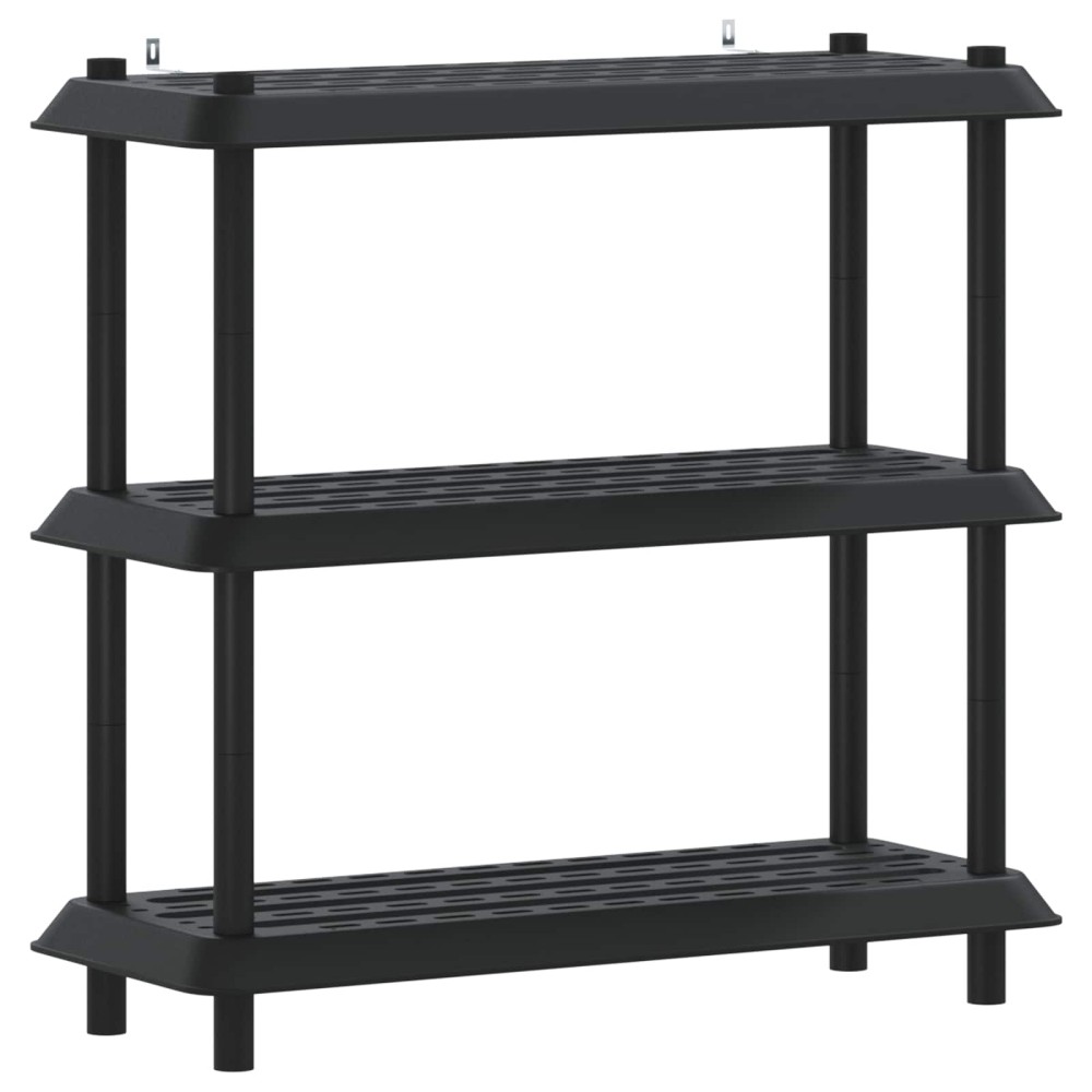 vidaXL Μονάδα Ραφιού 3 επίπεδα 100 x 40 x 96 εκ. PP Ανθρακί