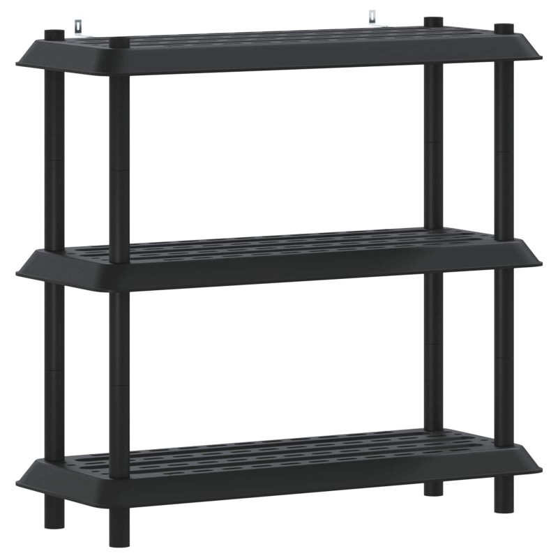 vidaXL Μονάδα Ραφιού 3 επίπεδα 100 x 40 x 96 εκ. PP Ανθρακί