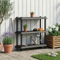 vidaXL Μονάδα Ραφιού 3 επίπεδα 100 x 40 x 96 εκ. PP Ανθρακί