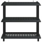 vidaXL Μονάδα Ραφιού 3 επίπεδα 100 x 40 x 96 εκ. PP Ανθρακί