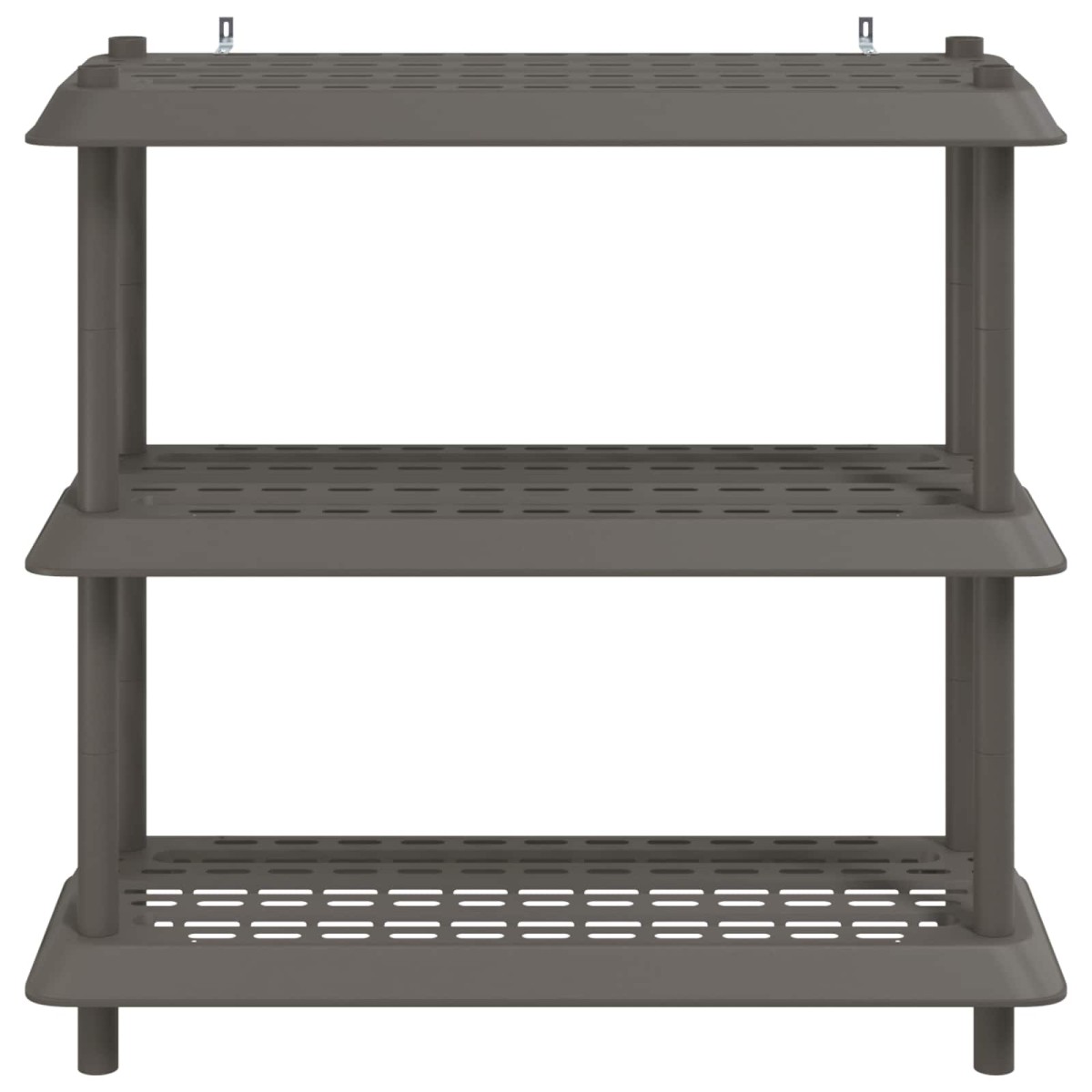 vidaXL Μονάδα Ραφιού 3 επίπεδα 100 x 40 x 96 εκ. PP Ανοιχτό γκρι