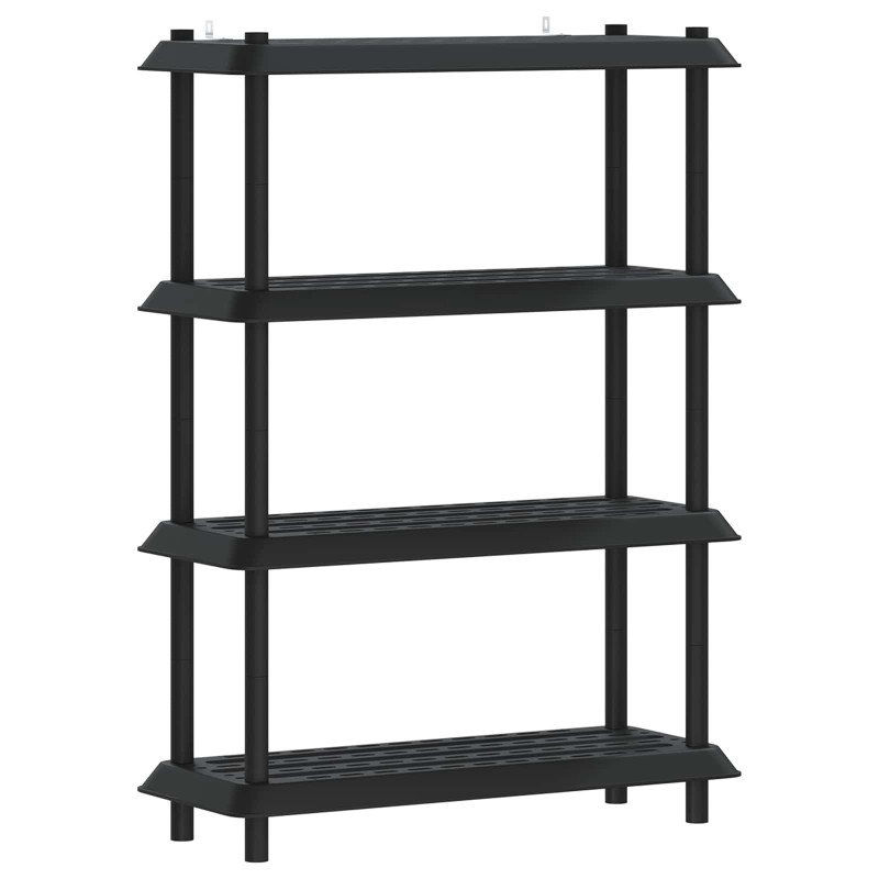 vidaXL Μονάδα Ραφιού 4 επίπεδα 100 x 40 x 136,5 εκ PP Ανθρακί