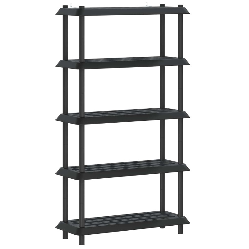 vidaXL Μονάδα Ραφιού 5 επίπεδα 100 x 40 x 177 εκ PP Ανθρακί
