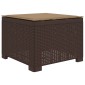 vidaXL Μονοθέσια Καναπές Κήπου με Μαξίλι Ερατάν PP Καφέ