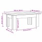 vidaXL Τραπεζάκι Σαλονιού Λευκό 100 x 60 x 42 εκ. από Μοριοσανίδα