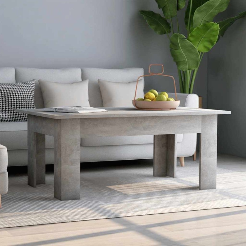 vidaXL Τραπεζάκι Σαλονιού Γκρι Σκυροδέματος 100x60x42 εκ. Επεξ. Ξύλο