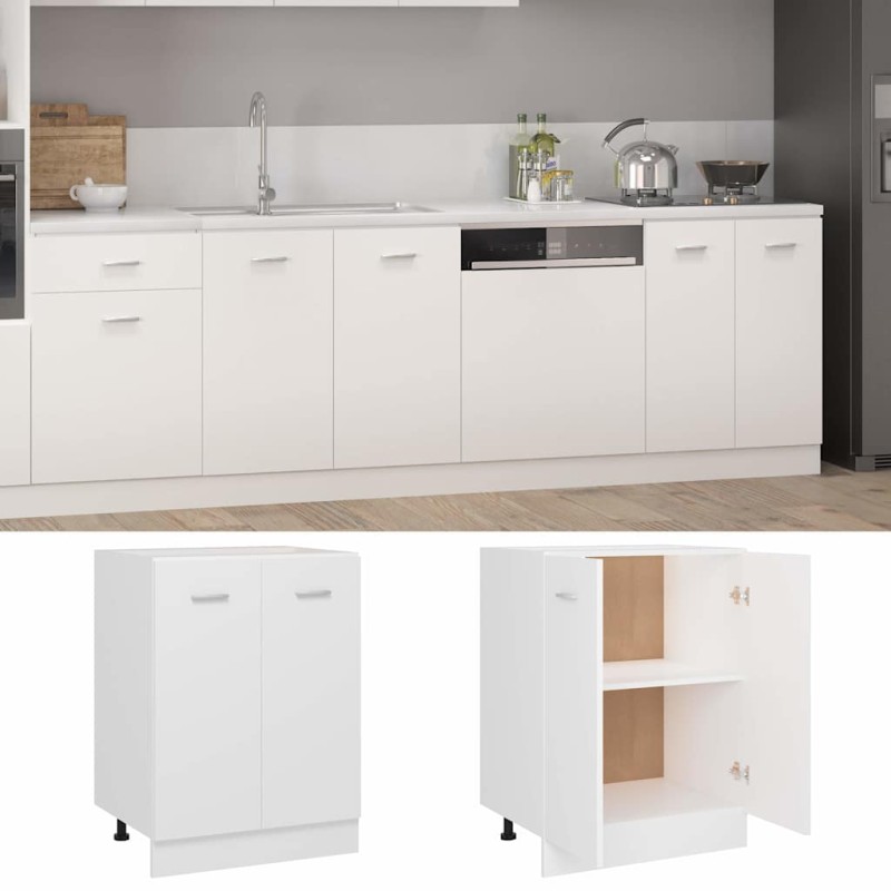 vidaXL Ντουλάπι "Lyon" Λευκό 60x46x81,5 εκ. από Τεχνητό Ξύλο