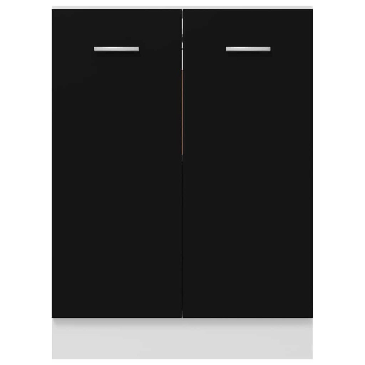vidaXL Ντουλάπι Δαπέδου Μαύρο 60x46x81,5 εκ. Μοριοσανίδα