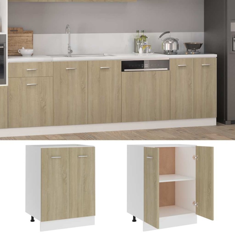 vidaXL Ντουλάπι "Lyon" Sonoma Δρυς 60x46x81,5 εκ. από Τεχνητό Ξύλο