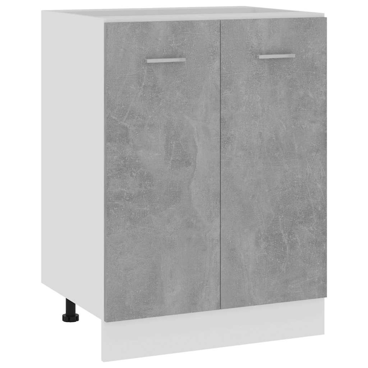 vidaXL Ντουλάπι Δαπέδου Γκρι Σκυροδέματος 60x46x81,5 εκ. Μοριοσανίδα