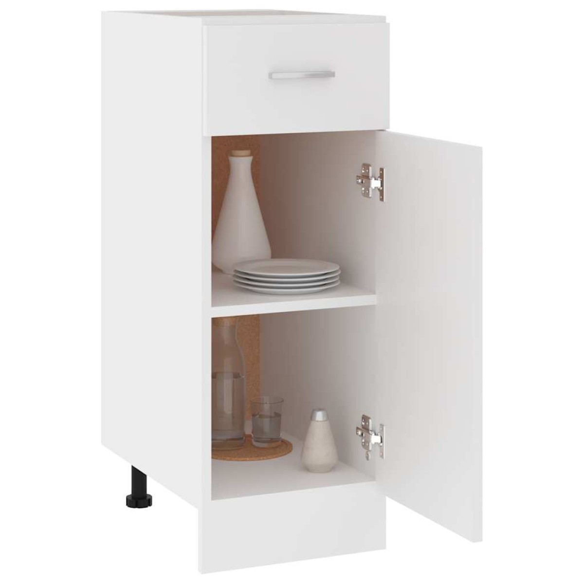 vidaXL Ντουλάπι με Συρτάρι Λευκό 30x46x81,5 εκ. Μοριοσανίδα