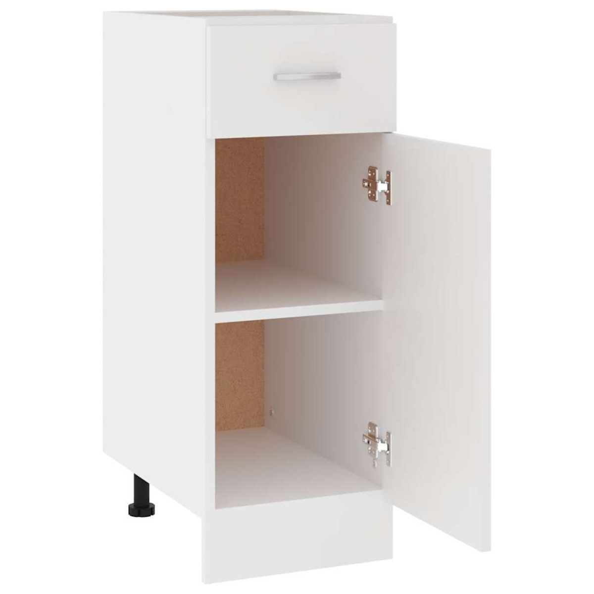 vidaXL Ντουλάπι με Συρτάρι Λευκό 30x46x81,5 εκ. Μοριοσανίδα