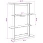 vidaXL Ράφι Τοίχου Λευκό 100 x 20 x 126 εκ. Επεξεργασμένο Ξύλο
