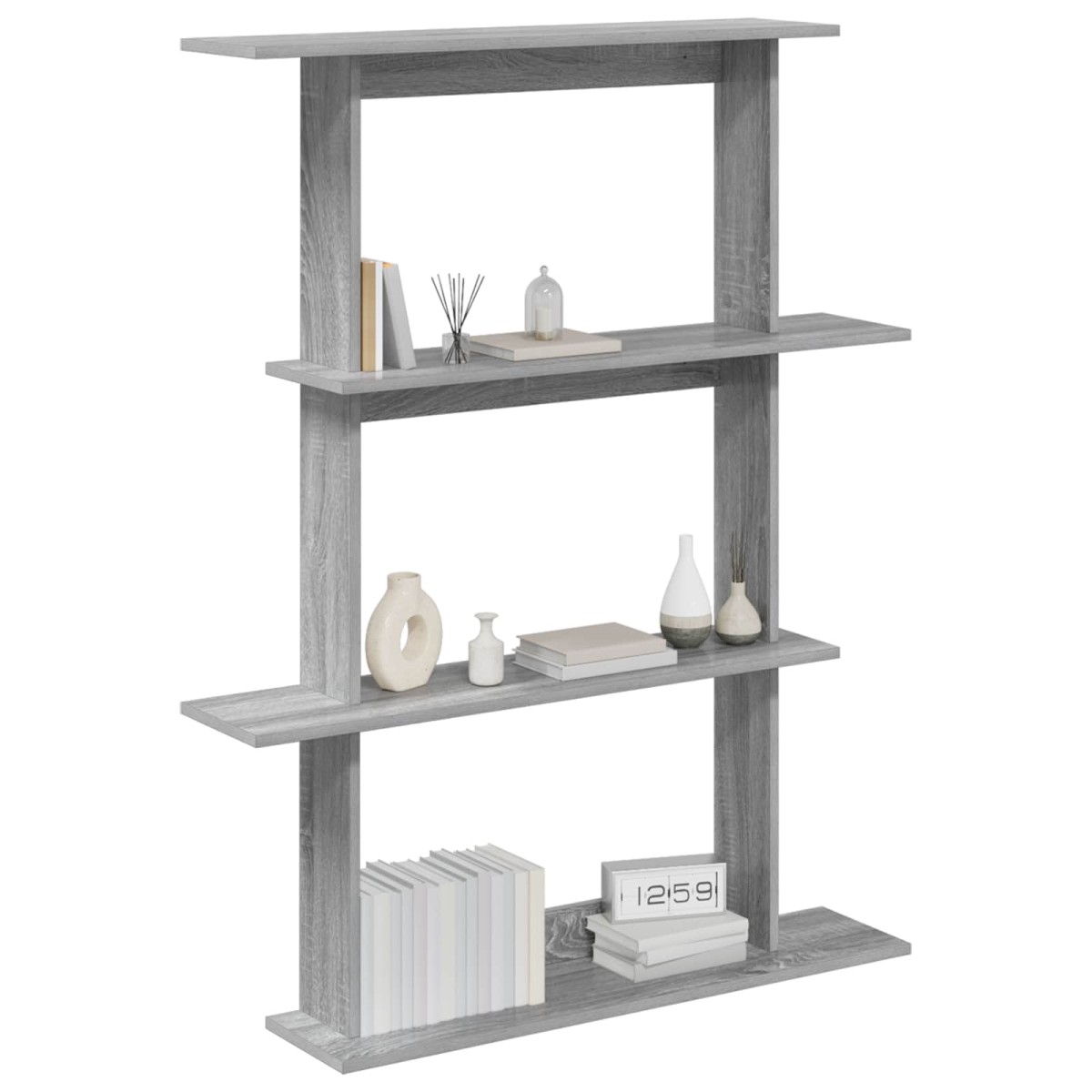 vidaXL Ράφι Τοίχου Γκρι Sonoma 100 x 20 x 126 εκ. Επεξεργασμένο Ξύλο