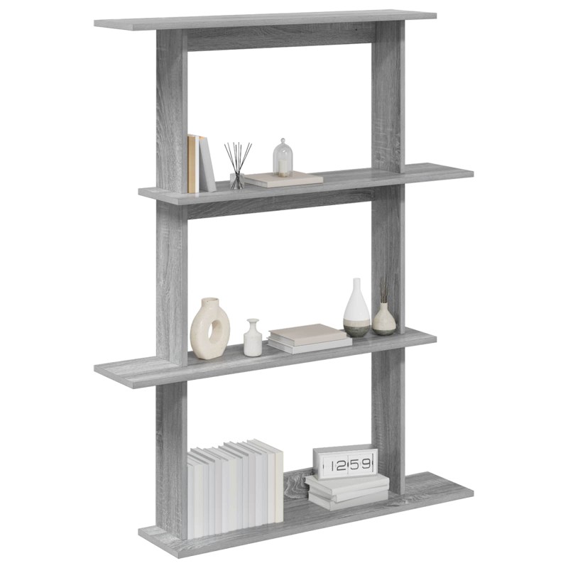 vidaXL Ράφι Τοίχου Γκρι Sonoma 100 x 20 x 126 εκ. Επεξεργασμένο Ξύλο