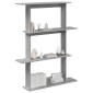 vidaXL Ράφι Τοίχου Γκρι Sonoma 100 x 20 x 126 εκ. Επεξεργασμένο Ξύλο