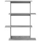 vidaXL Ράφι Τοίχου Γκρι Sonoma 100 x 20 x 126 εκ. Επεξεργασμένο Ξύλο