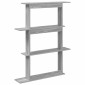 vidaXL Ράφι Τοίχου Γκρι Sonoma 100 x 20 x 126 εκ. Επεξεργασμένο Ξύλο