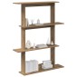 vidaXL Ράφι Τοίχου Artisan Δρυς 100 x 20 x 126 εκ. Επεξεργασμένο Ξύλο