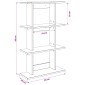 vidaXL Ράφι Τοίχου Επιτοίχιο Sonoma Δρυς 56 x 20 x 90 εκ
