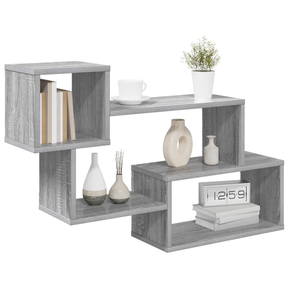 vidaXL Πλωτό ράφι Επιτοίχιο Γκρι Sonoma 87 x 20 x 55 εκ