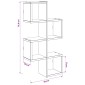 vidaXL Πλωτό ράφι Επιτοίχιο Παλαιωμένο ξύλο 87 x 20 x 55 εκ