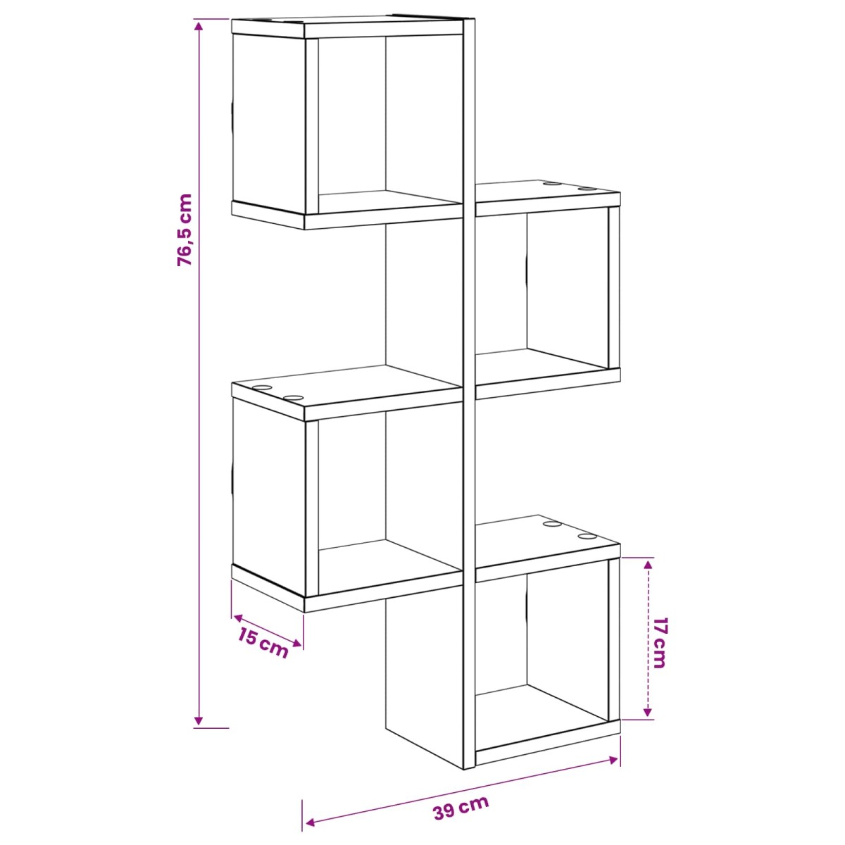 vidaXL Πλωτό ράφι Επιτοίχιο Artisan Δρυς 87 x 20 x 55 εκ