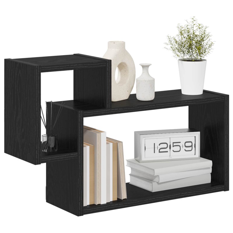 vidaXL Ράφι Τοίχου Επιτοίχιο Μαύρη Δρυς 55 x 15 x 35 εκ.