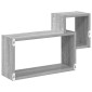 vidaXL Ράφι Τοίχου Επιτοίχιο Γκρι Sonoma 55 x 15 x 35 εκ.