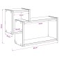 vidaXL Ράφι Τοίχου Επιτοίχιο Γκρι Sonoma 55 x 15 x 35 εκ.
