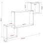 vidaXL Ράφι Τοίχου Επιτοίχιο Sonoma Δρυς 91,5 x 15 x 76 εκ