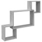 vidaXL Ράφι Τοίχου Επιτοίχιο Γκρι Sonoma 91,5 x 15 x 76 εκ