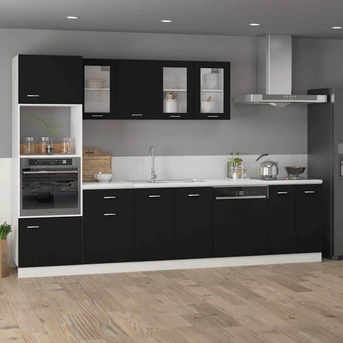 vidaXL Ντουλάπι με Συρτάρι Μαύρο 40x46x81,5 εκ. Μοριοσανίδα
