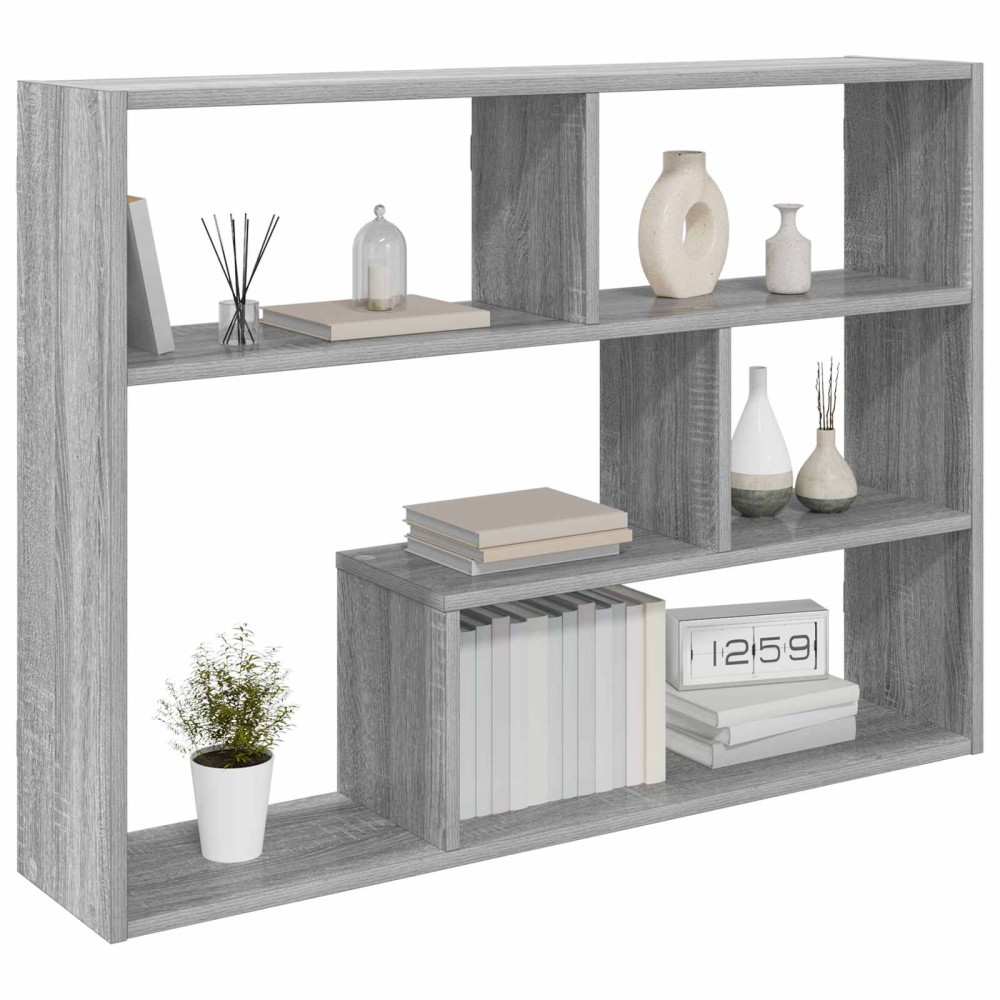vidaXL Ράφι Τοίχου Επιτοίχιο Γκρι Sonoma 95 x 20 x 69,5 εκ.