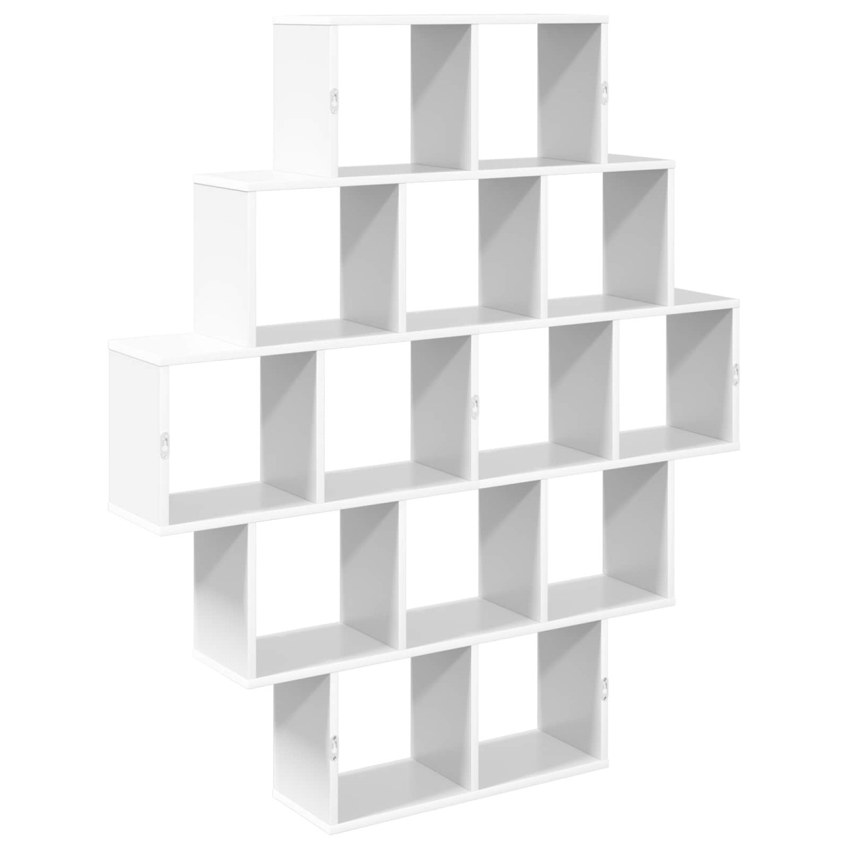vidaXL Ράφι Τοίχου Λευκό 120 x 20 x 136 εκ Επεξεργασμένο Ξύλο